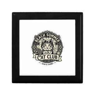 Beach Summer Cat Funny Cat Graphic - Beach Summer Gift Box