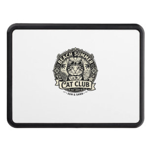 Beach Summer Cat Funny Cat Graphic - Beach Summer  Hitch Cover
