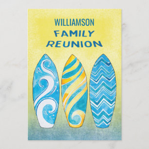 Beach Summer Fun Family Reunion Picnic Invitation