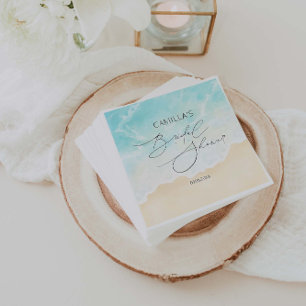 Beach Summer Ocean Bridal Shower Napkins
