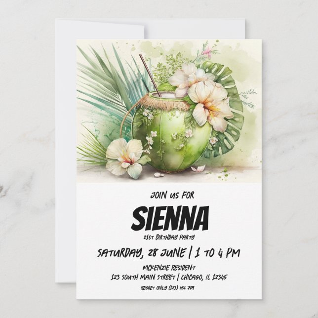 Beach Summer Party Invitation (Front)