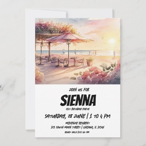 Beach Summer Party Invitation