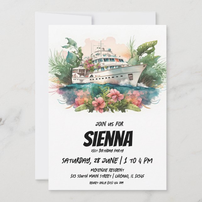 Beach Summer Party Invitation (Front)