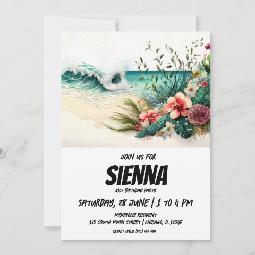 Beach Summer Party Invitation