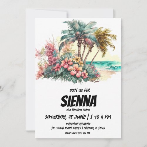 Beach Summer Party Invitation