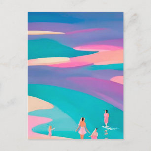 Beach summer postcard