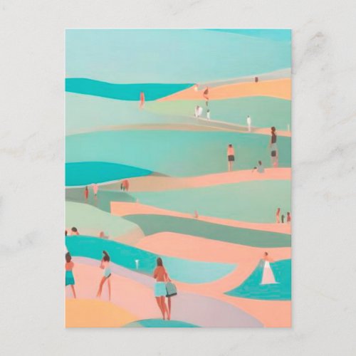 Beach summer postcard