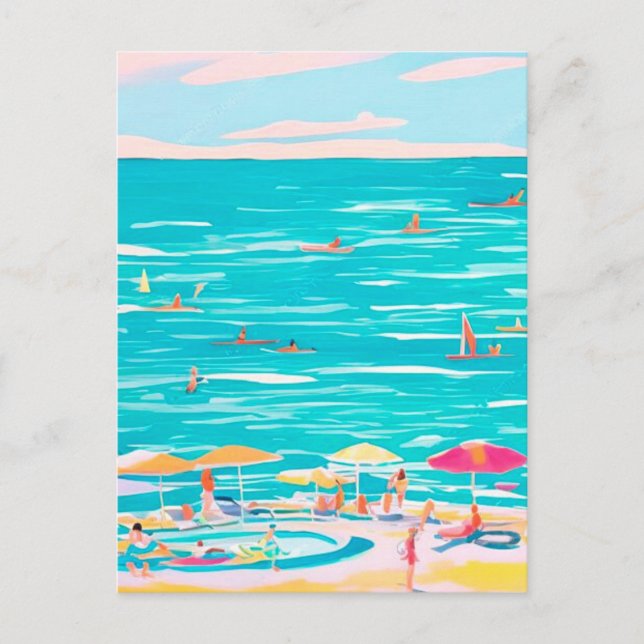 Beach summer postcard (Front)