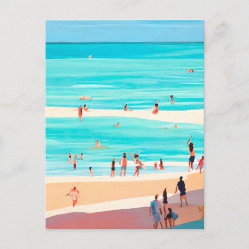 Beach summer postcard