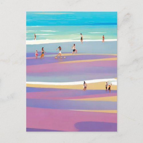 Beach summer postcard