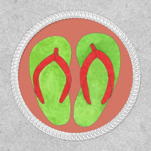 Beach Summer Shore Flip Flops Flipflops Sandals Patch