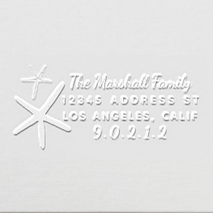 Beach Summer Star Fish Return Address Embosser