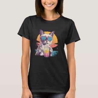 Beach Summer Vacation Reflective Sunglasses Cute C T-Shirt