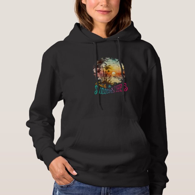 Beach Summer Vibes Vacation Idea Hoodie (Front)