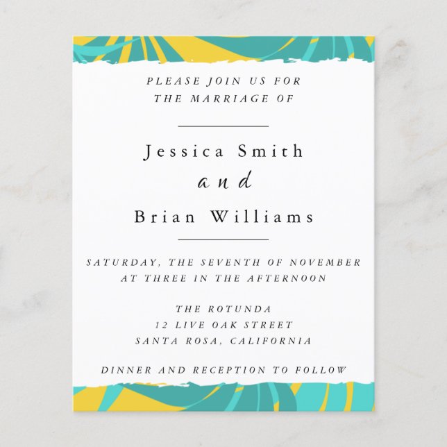 Beach Summer Wedding Flyer (Front)