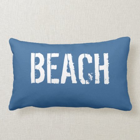 Beach Sun Kissed Soft Blue Lumbar Pillow