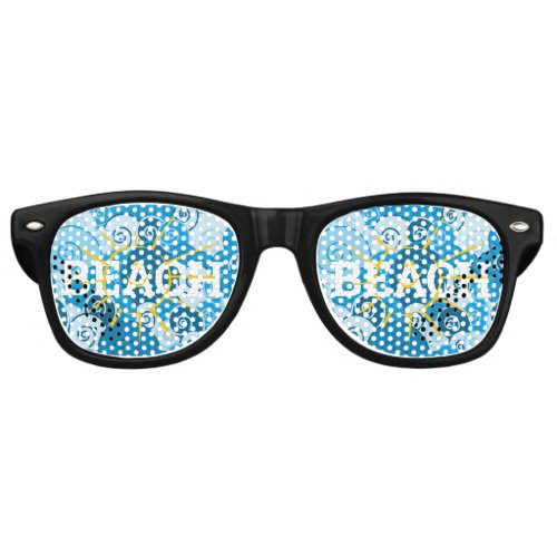 BEACH Sun Wave retro Shades  Fun Party Sunglasses