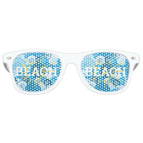 BEACH Sun Wave retro Shades  Fun Party Sunglasses