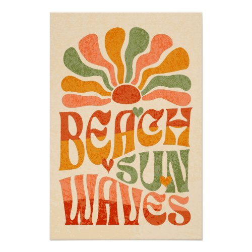 Beach Sun Waves  Poster