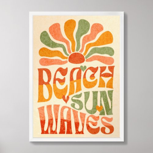 Beach Sun Waves Print Value Poster Paper Matte