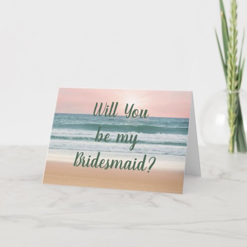 Beach Sun Wedding Will You Be My Bridesmaid Cards