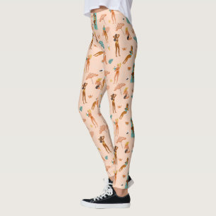 Beach Sunbathers Pattern Leggings