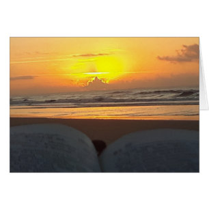 Beach Sunrise Blessing Card, Songs Of The Sunrise Cards