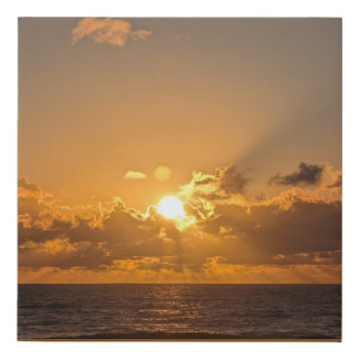 Beach Sunrise Faux Canvas Print