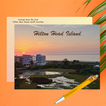 Beach Sunrise Hilton Head Island South Carolina Postcard by Sozo4all at Zazzle