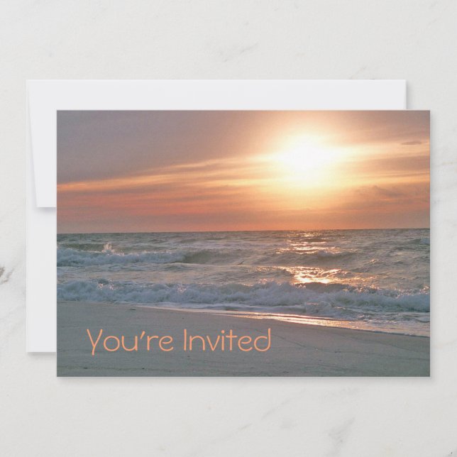 Beach Sunrise Invitation (Front)