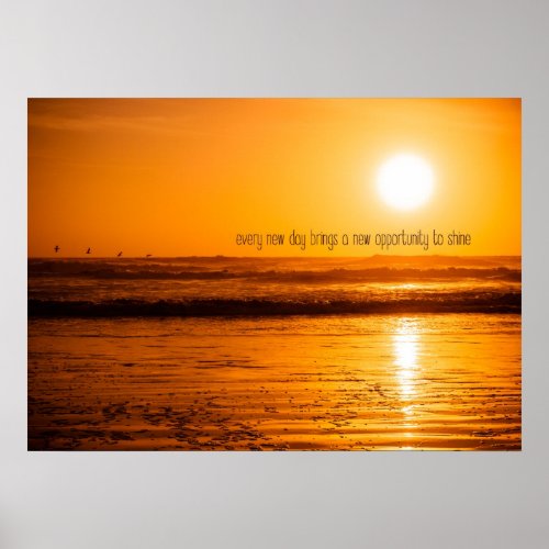 Beach Sunrise Opportunity Poster