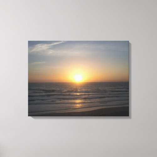 Beach Sunrise over Ocean Canvas Print