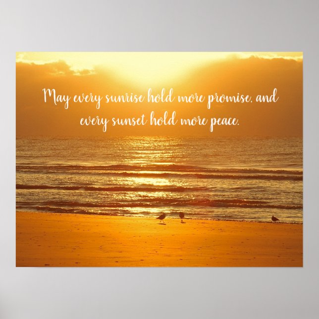Beach Sunrise Peace Promise Poster (Front)