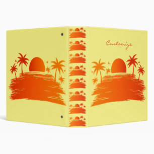 Beach Sunrise Sunset Thunder_Cove 3 Ring Binder