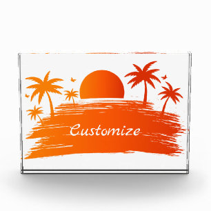 Beach Sunrise Sunset Thunder_Cove Acrylic Award