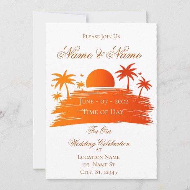 Beach Sunrise Sunset Thunder_Cove Invitation (Front)