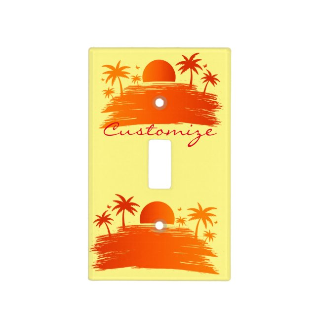 Beach Sunrise Sunset Thunder_Cove Light Switch Cover (Front)