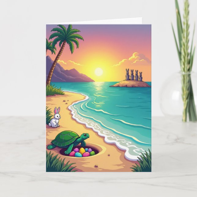 Beach Sunrise Surprise Card (Front)