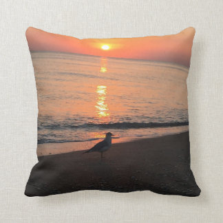 Beach Sunrise Throw Pillow