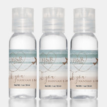 Beach Sunset Airplane Heart Monogram Destination