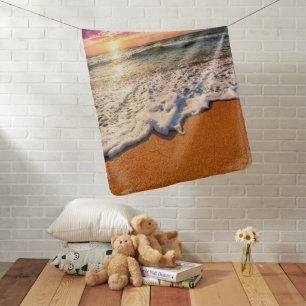 Beach Sunset Baby Blanket