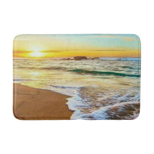 Beach Sunset  Bath Mat