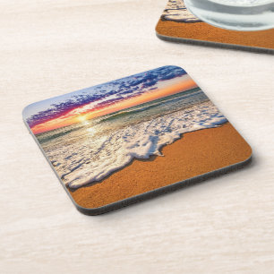 Beach Sunset  Beverage Coaster