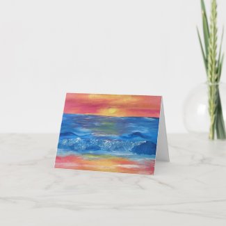 Beach Sunset Birthday Card