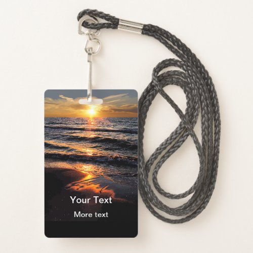 Beach Sunset Business Or Inspirational Event Badge