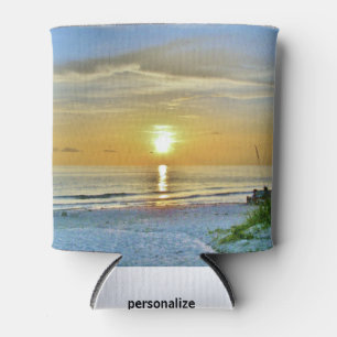 Beach Sunset Can Cooler