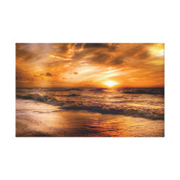 Beach Sunset Canvas Print