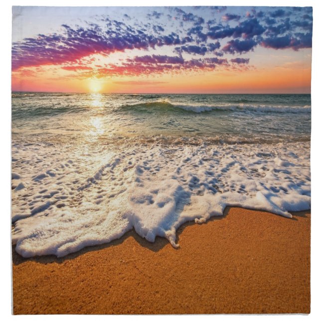 Beach Sunset  Cloth Napkin (Front)