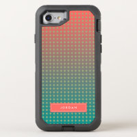 Beach Sunset Color Blend Abstract Name Monogram OtterBox Defender iPhone 8/7 Case