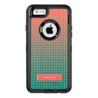 Beach Sunset Color Blend Abstract Name Monogram OtterBox Defender iPhone Case